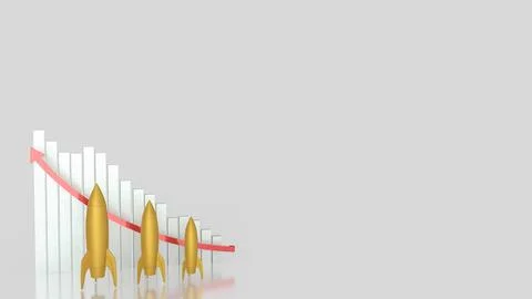 The Rocket for Business concept 3d Rendering. Stock Illustration