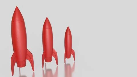 The Rocket for Business concept 3d Rendering. Stock Illustration