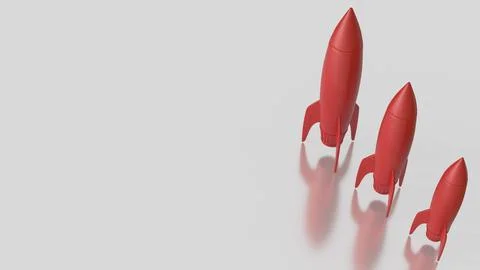 The Rocket for Business concept 3d Rendering. Stock Illustration