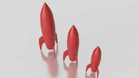 The Rocket for Business concept 3d Rendering. Stock Illustration