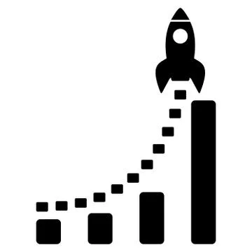 Rocket Business Start Flat Vector Icon Illustrazione stock