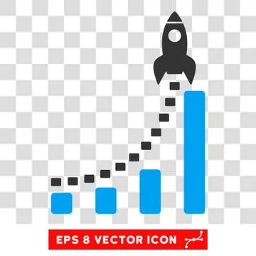 Rocket Business Start Vector Eps Icon Illustrazione stock