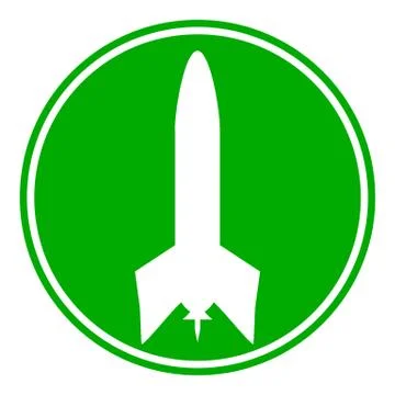 Rocket button Stock Illustration