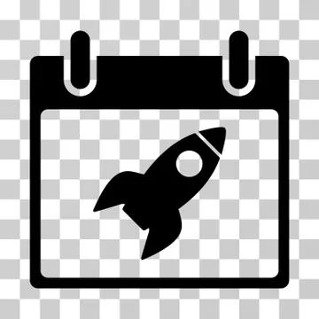 Rocket Calendar Day Vector Icon Stock Illustration