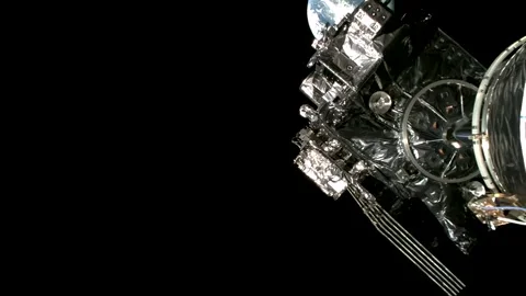 Rocket camera Spacecraft separation SpaceX Falcon 9 rocket from GOES-U satellite Stock Footage 278456706