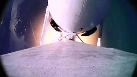 Rocket camera view of SpaceX Falcon 9 rocket launch of NOAA GOES-U satellite Stock Footage 278457062