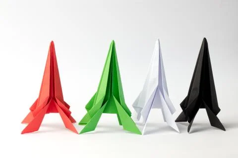 Rocket in the colors of the UAE Flag 写真素材