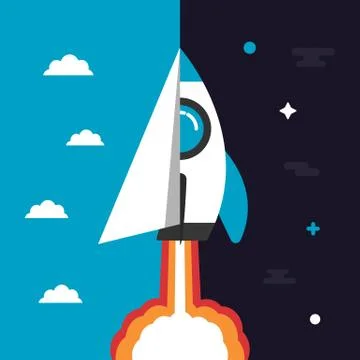 Rocket concept icon Illustrazione stock