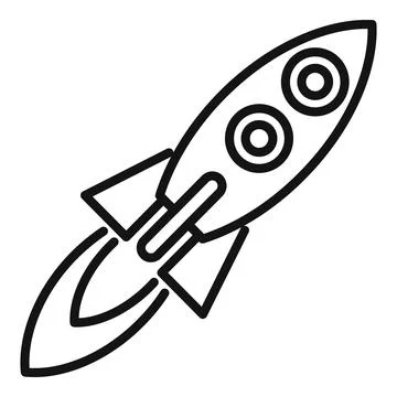 Rocket core values icon outline vector. Business trust イラスト素材