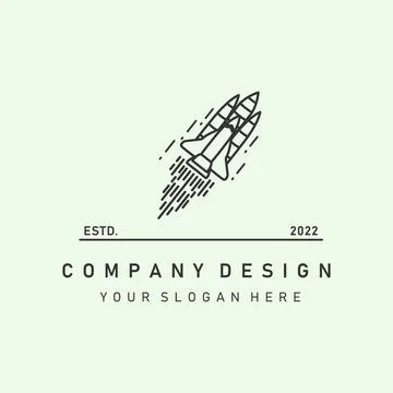 Rocket creative logo icon art design minimalist vector illustration Illustrazione stock