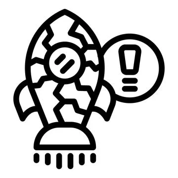 Rocket creativity icon outline vector. Work laptop Stock Illustration