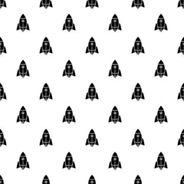 Rocket design pattern seamless Stock Illustration