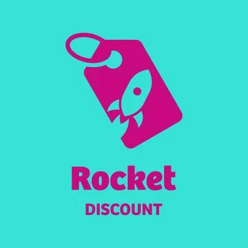 Rocket Discount Logo Stock Illustration