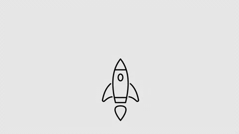 Rocket Dodging Asteroids Animation Stock Footage 301404297