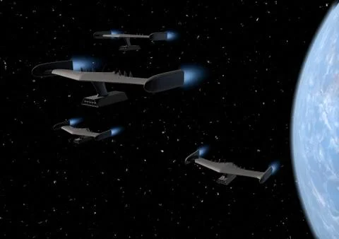 Rocket drone (four drones) Stock Illustration