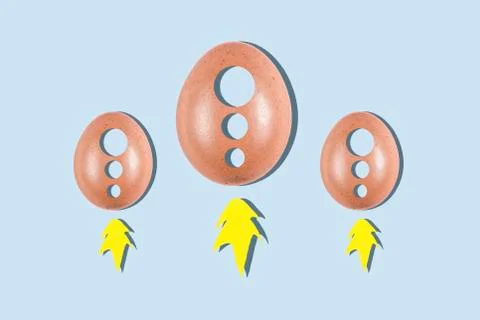 Rocket eggs Stock Photos