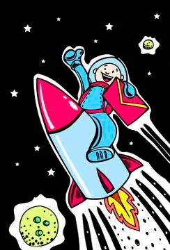 Rocket email Stock Illustration
