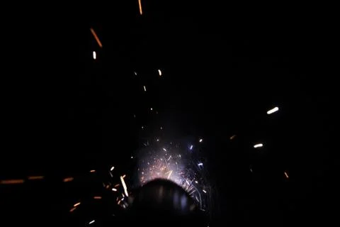 Rocket engine blast from firework firecracker Stock Illustration