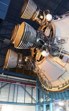 Rocket Engine at Kennedy Space Centre, Florida, USA. Rocket engine at the Stock Photos
