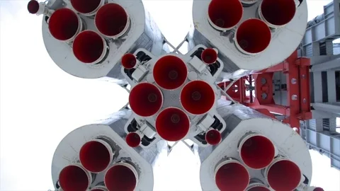 Rocket engine. Slow motion Stock Footage 82604479