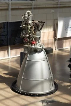Rocket engine of a Soviet spacecraft. Foto stock