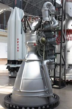 Rocket engine of a Soviet spacecraft. Foto stock