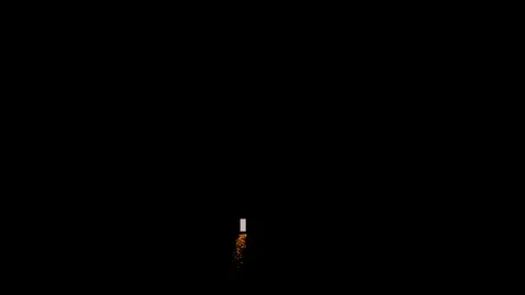 Rocket exhaust flames trail on black background overlay 4K Stock Footage 336485412