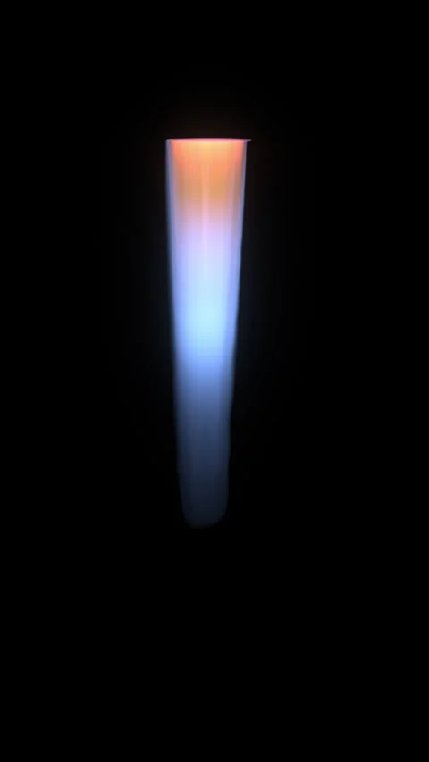 Rocket Exhaust Ignition with Plasma Flame Against Black Stock Footage 312354106