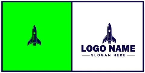Rocket fast space flying logo icon vector for business brand app icon rocke.. Illustrazione stock