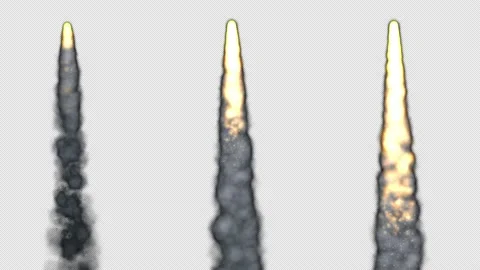 Rocket fire smoke. Stock Footage 140368580