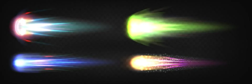 Rocket fire trail effect with flame jet propulsion Illustrazione stock