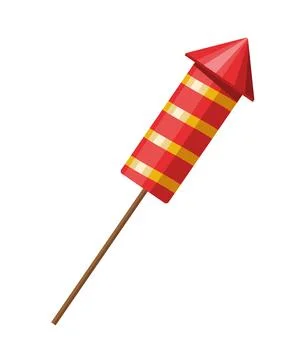 Rocket firework celebration Stock Illustration
