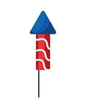 Rocket firework explosive Stock Illustration