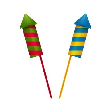 Rocket firework icons Stock Illustration