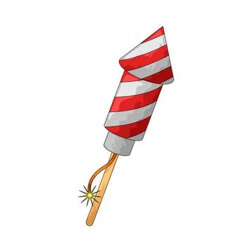 Rocket firework illustration Stock Illustration