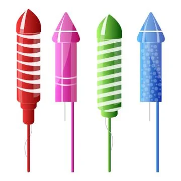 Rocket fireworks Stock Illustration