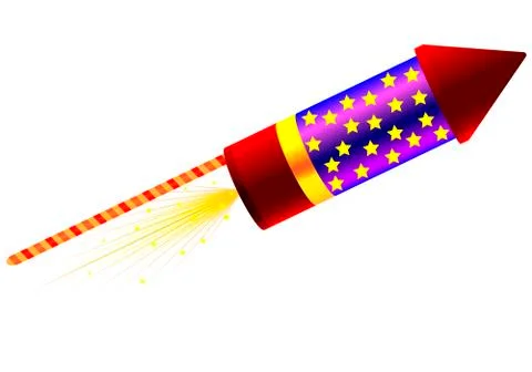 Rocket for fireworks Stock Illustration