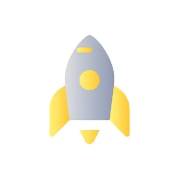 Rocket flat gradient two-color ui icon 스톡 일러스트