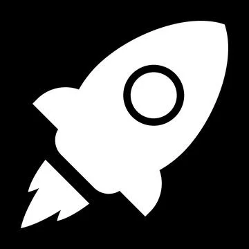 Rocket flat icon. Rocket launch. Modern startup symbol. Vector illustration. Stock Illustration