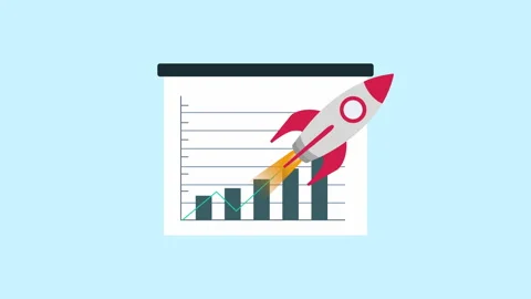 Rocket Flies and Shows How Growing Up 2d with alpha matte Stock Footage 336038775