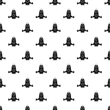 Rocket flies pattern, simple style Stock Illustration