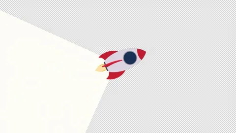 Rocket flight.  Animation of space travel, Cartoon Stock Footage 319763941