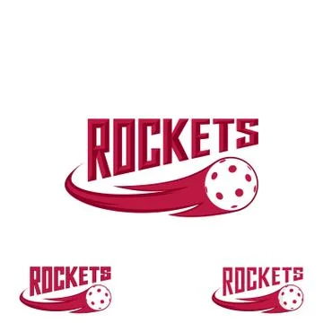 Rocket floorball logo for the team and the cup Stock Illustration