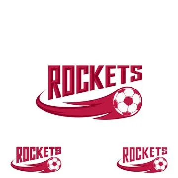 Rocket flootball logo for the team and the cup Stock Illustration