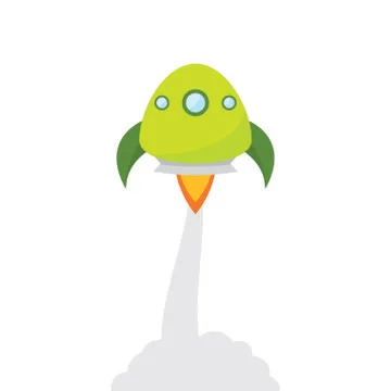 Rocket in fly Stock Illustration