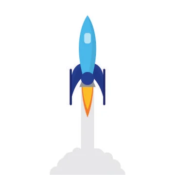 Rocket in fly Stock Illustration