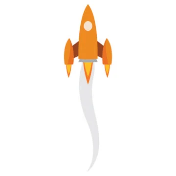 Rocket in fly Stock Illustration