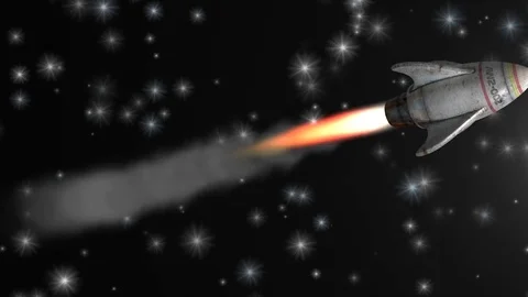 Rocket flybye Stock Footage 83959503