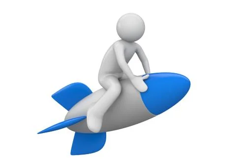 Rocket flyer Illustrazione stock