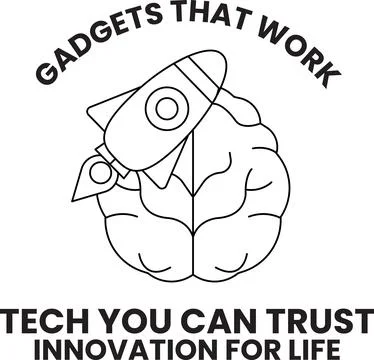 A rocket is flying in the sky and a brain is shown below it Stock Illustration
